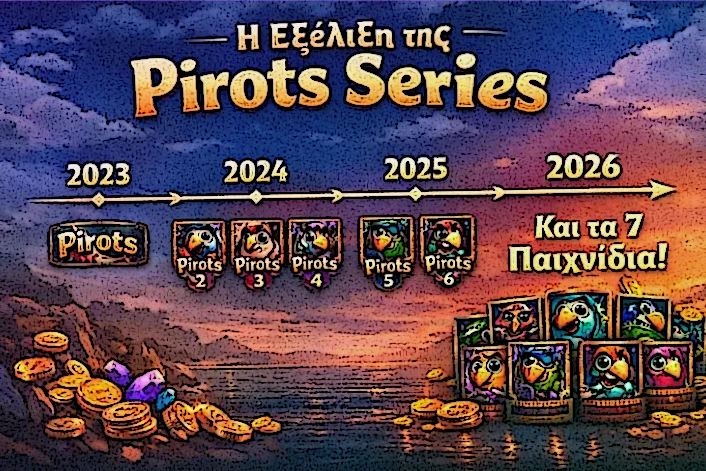 Χρονολογική εξέλιξη των εκδόσεων Pirots από το 2023 έως το 2025