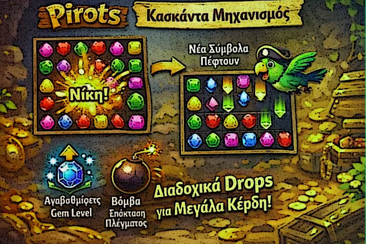 Η σταδιακή επέκταση του πλέγματος στο Pirots με νέα drops και επιπλέον χώρους για συλλογές