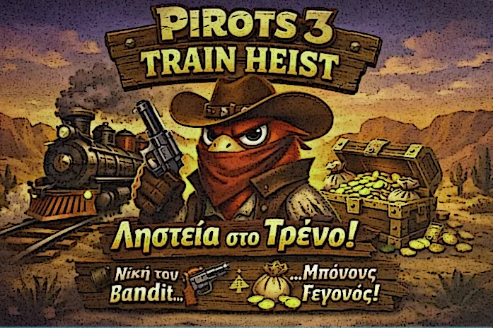 Σύγκριση του Pirots 3 demo μέσω του Train Heist feature που αναδεικνύει τη νέα ροή του ορθογώνιου πλέγματος 6x7