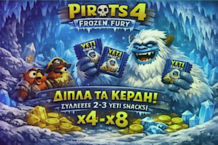 Ο Yeti και το Yeti Snack στο Frozen Fury demo με έμφαση στην αύξηση του multiplier