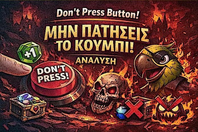 Λεπτομέρεια του don't press button στο Pirots 4 Inferno demo και της μετάβασης προς το Charlie feature