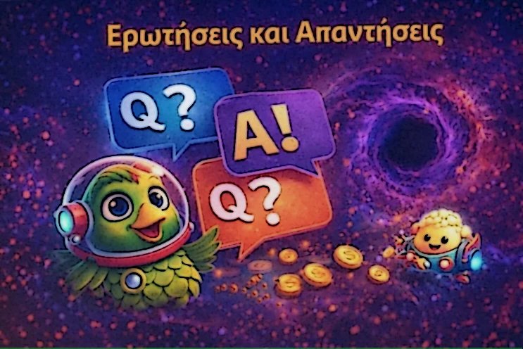 FAQ εικόνα για το Pirots 4 Lost in Space demo με βασικές ερωτήσεις για RTP, X iter και νομιμότητα
